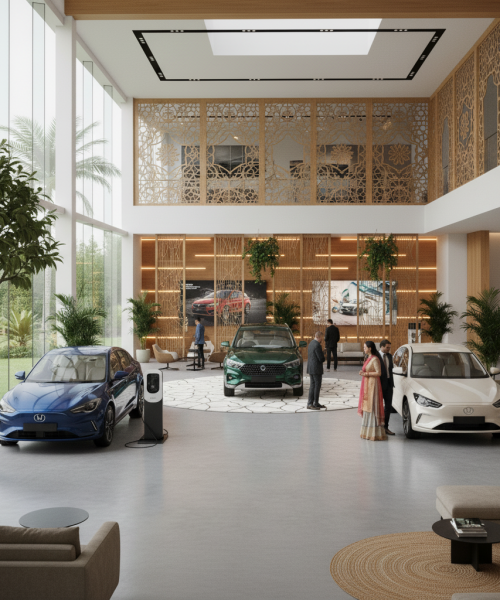 Car showrooms interior