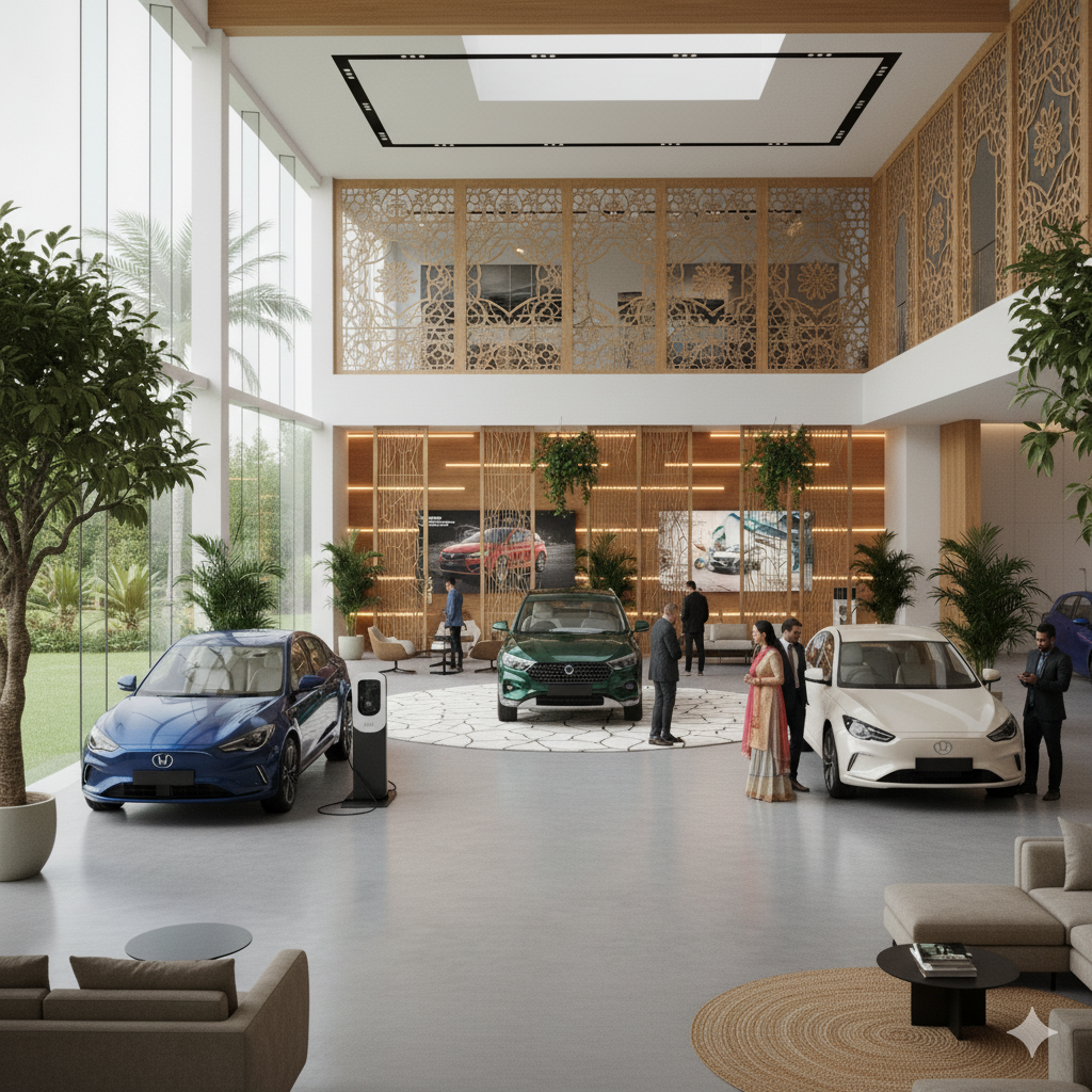 Car showrooms interior
